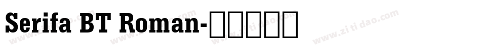 Serifa BT Roman字体转换